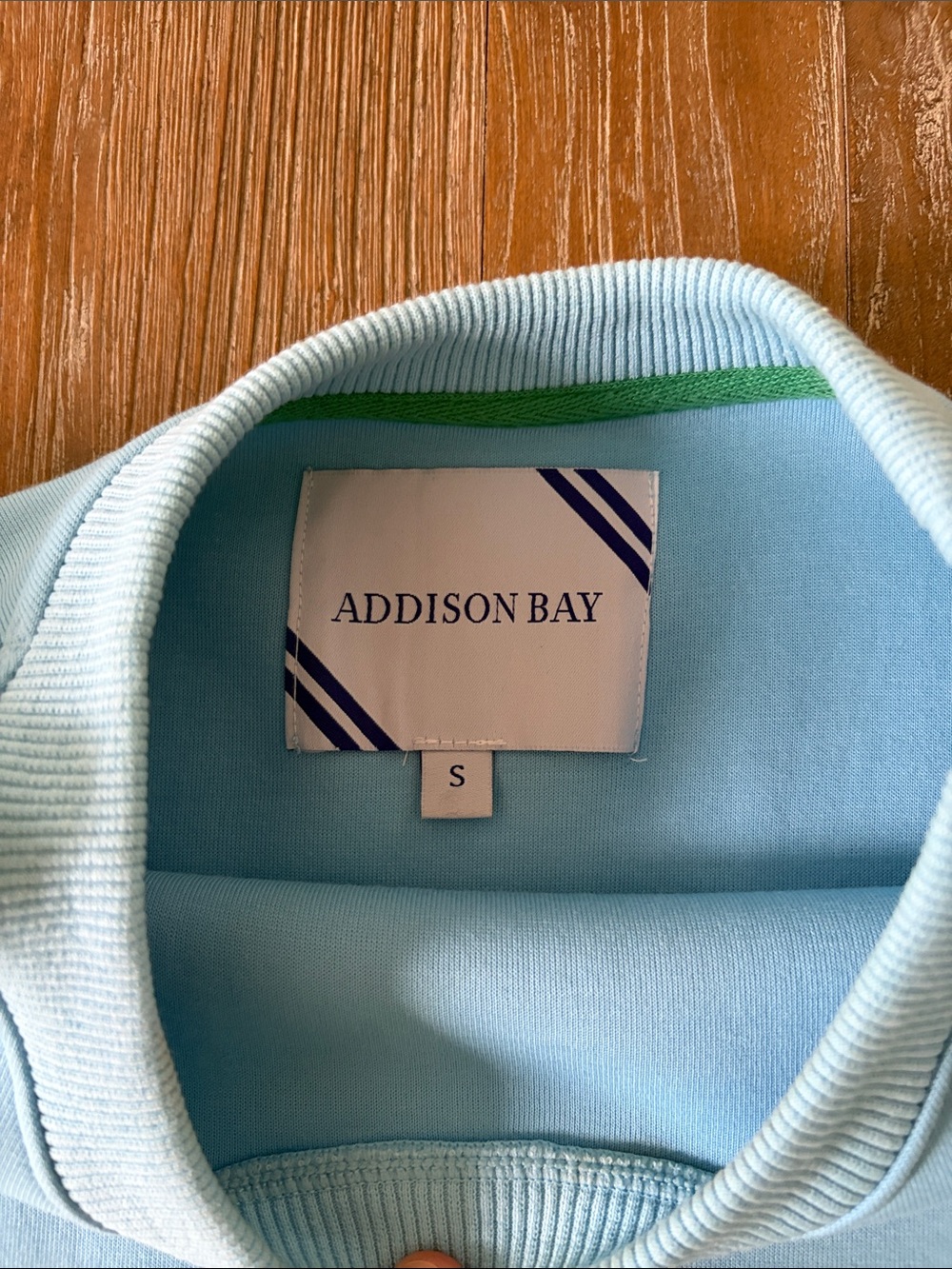 Addison Bay sz small Light Blue Puff Sleeve Sweatshirt Dress - Picture 2 of 2